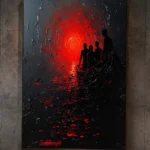 Crimson Crossing — framed scenic and architecture displayed on a wall