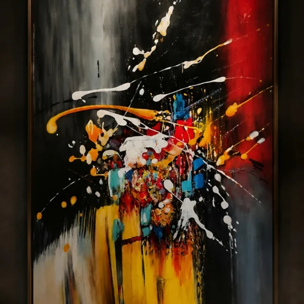 Kinetic Abstract — framed abstract art displayed on a wall